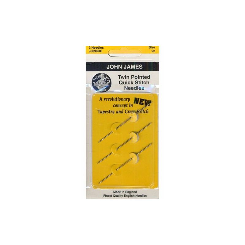 John James Twin Pointed Quick Stitch Needles - Size #28