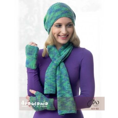 Textured Neck Wrap, Hat and Fingerless Gloves - Free Download with Huasco DK Purchase of 2 or more skeins