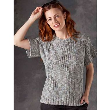 A Trendsetter Infinity Pattern - Ribbed Diamond Pullover (5400f) - PDF File