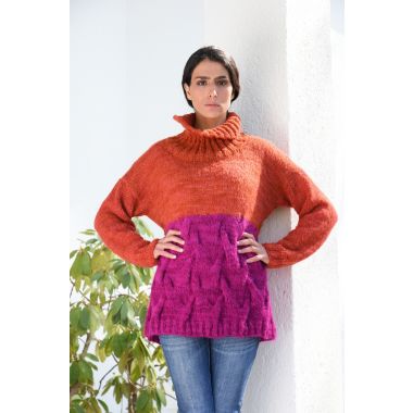 An Araucania Painted Suri Pattern - Livi Sweater Free with Purchases of 5 Skeins of Painted Suri (Print Pattern)