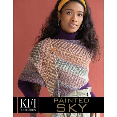 A Knitting Fever Painted Sky Pattern - Aurora Wrap (PDF)