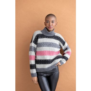 Blaire Sweater - PRINT COPY, FREE W/ PURCHASES OF 5 OR MORE HANKS OF SANTA CRUZ, ONE FREE ITEM PER PURCHASE/PERSON PLEASE.