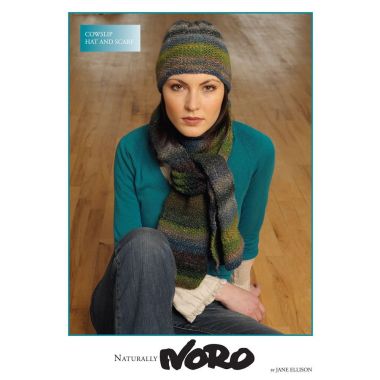 Cowslip Hat and Scarf - A Noro SIlk Garden Pattern (Pdf File)