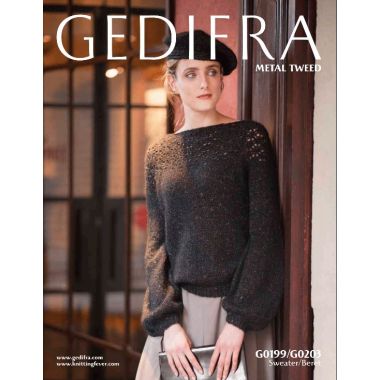 Gedifra Crochet/Knit Sweater and Beret - Free with Purchases of 7 Skeins of Metal Tweed - G0199/G0203 (PDF)