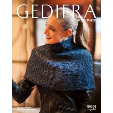 Gedifra Crochet Capelet - Free with Purchases of 4 Skeins of Metal Tweed - G0202 (PDF)