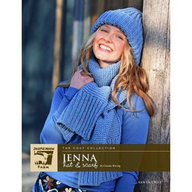A Juniper Moon Farm Santa Cruz Pattern - Jenna Hat and Scarf (PDF)
