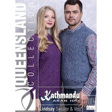 Lindsay Sweater and Vest - A Queensland Kathmandu Aran 100 Pattern (PDF File)