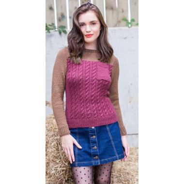 Primrose Cable Jumper by West Yorkshire Spinners - Free with Orders of $15 or More/ONE FREE GIFT PER PERSON/PURCHASE PLEASE