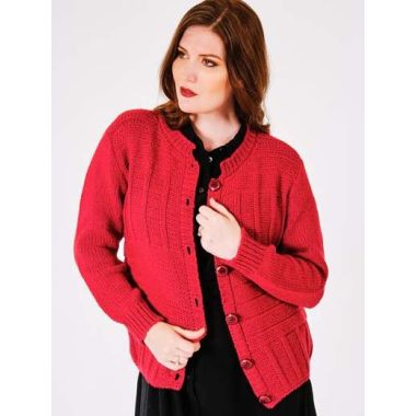 A Trendsetter Pure Love Pattern - PAT-6100S Ribbed Cardigan (PDF File)