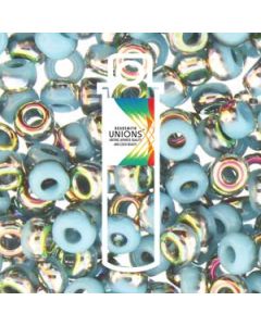 6/0 Czech Seed Beads  - Unions Blue Turquoise Vitrail (Color #413-28101) 20 Gram Tube