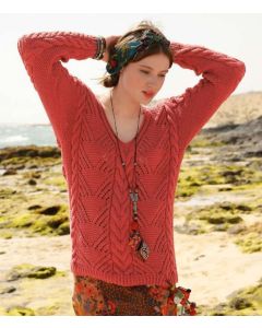 #13 Pullover with Lace Pattern and Cables - Free with Purchase of 15 or More Skeins of Tavira (PDF File)