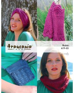 A Nuble Pattern - Headband, Wristwarmers, Purse and Cowl A19-03 (PDF) - FREE WITH ORDERS OF 6 SKEINS OF NUBLE.  ONE FREE PATTERN PER ORDER PLEASE. 