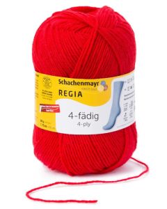 Regia 4-Ply - Red (Color #2054) - 50 Gram Skeins