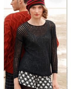 #23 Pullover with Lace Pattern - Free with Purchase of 8 or More Skeins of Lacy (PDF File)