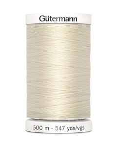 Gutermann Sew-All Polyester Thread 500 m (547 yards) - Eggshell (Color #022)