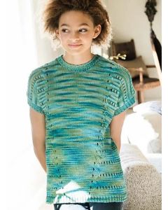 A Lino Print Hand-Dyed Pattern - Angled Cable Pullover 5800Q (PDF File)