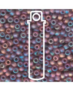 Miyuki Japanese Seed Beads Size 6/0 - Matte Transparent Smoky Amethyst with Iridescent Coating (6-9142FR-TB)
