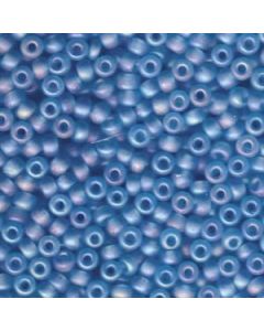 Miyuki Japanese Seed Beads Size 6/0 - Matte Transparent Light Blue with Iridescent Coating (6-9148FR-TB)