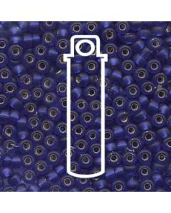 Miyuki Japanese Seed Beads Size 6/0 - Matte Silver Lined Cobalt (Color #920F)