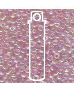 Miyuki Japanese Seed Beads Size 6/0 - Transparent Pale Pink with Iridescent Coating (6-9265-TB)