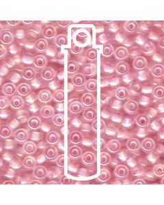 Miyuki Japanese Seed Beads Size 6/0 - Pink Lined Crystal with Iridescent Coating (6-9272-TB)