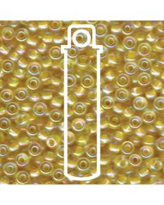 Miyuki Japanese Seed Beads Size 6/0 - Light Yellow Lined Crystal Aurora Borealis (6-9273-TB)