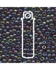 Miyuki Japanese Seed Beads Size 6/0 - Round Transparent Root Beer Aurora Borealis (Color #9296)