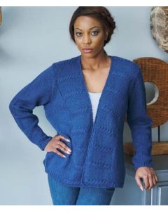 A Trendsetter Pure Love Pattern - PAT-6000K Cabled Collar Classic Cardigan (PDF File)
