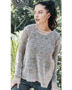 A Lana Grossa SilkHair Pattern - Rolled Collar A-Line Swing Pullover 6300K (PDF File)