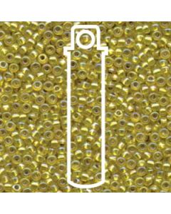 Miyuki Japanese Seed Beads Size 8/0 - Silver Lined Yellow Aurora Borealis (8-91006-TB)