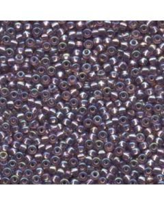 Miyuki Japanese Seed Beads Size 8/0 - Silver Lined Smoky Amethyst with Iridescent Coating (8-91012-TB)