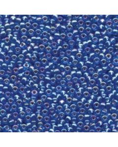 Miyuki Japanese Seed Beads Size 8/0 - Silver Lined Sapphire with Iridescent Coating (8-91019-TB)