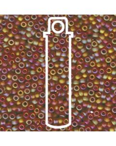 Miyuki Japanese Seed Beads Size 8/0 - Matte Transparent Topaz Aurora Borealis (Color #9133FR)