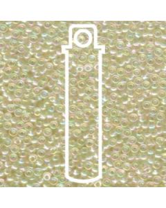 Miyuki Japanese Seed Beads Size 8/0 - Transparent Crystal Ivory Gold Luster (8-92442-TB)