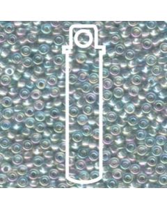 Miyuki Japanese Seed Beads Size 8/0 - Transparent Light Blue Gold Luster (8-92443-TB)