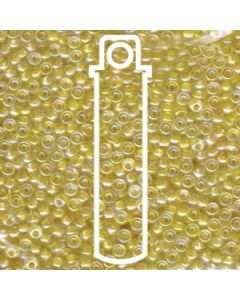 Miyuki Japanese Seed Beads Size 8/0 - Light Yellow Lined Crystal with Iridescent Coating (8-9273-TB)
