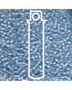 Miyuki Japanese Seed Beads Size 8/0 - Aqua Lined Crystal with Iridescent Coating (8-9278-TB)
