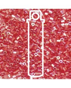 Miyuki Japanese Seed Beads Size 8/0 - Cut Salmon Lined Crystal Aurora Borealis (Color #92774)