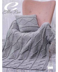 August Throw and Cushion - Free With Purchases of 4 Skeins of Chunky Merino Superwash (PDF File)