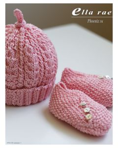 Baby Beanie and Booties - Free with Purchase of 1 Skein of Ella Rae Phoenix DK Prints (PDF File)