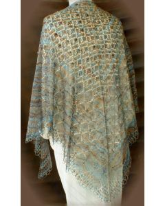 HeartStrings Pattern - bobble lace flowers triangle shawl