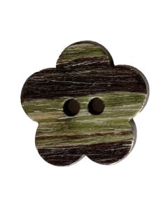 Fringe Buttons - Olive Wood Flower