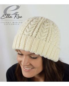 zz Cabled Hat (PDF File) - FREE w/ PURCHASES OF 2 SKS OF ELLA RAE CHUNKY MERINO, ONE FREE PATTERN PER PERSON PLEASE