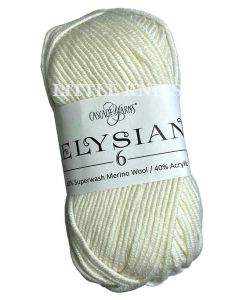 Cascade Elysian 6 - White (Color 01) - FULL BAG SALE (5 Skeins)