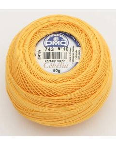 !Cebelia Crochet Thread Size 10 - Warm Yellow (Color #743)