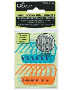 Clover Jumbo Locking Stitch Markers (Item #3109) on sale at Little Knits