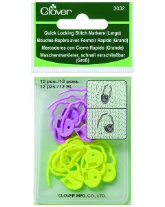 Clover Quick Locking Stitch Marker - Large (Item #3032) on sale at Little Knits