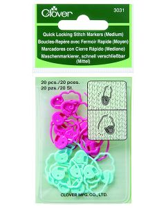 Clover Quick Locking Stitch Marker - Medium (Item #3031) on sale at Little Knits