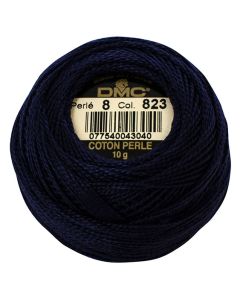 DMC Pearl Cotton Size 8 - Navy (Color #823)