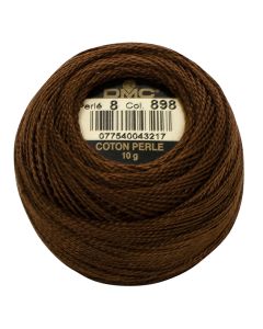 DMC Pearl Cotton Size 8 - Brown (Color #898)